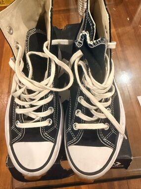 Converse Black and White Chuck Taylor High Top Patch